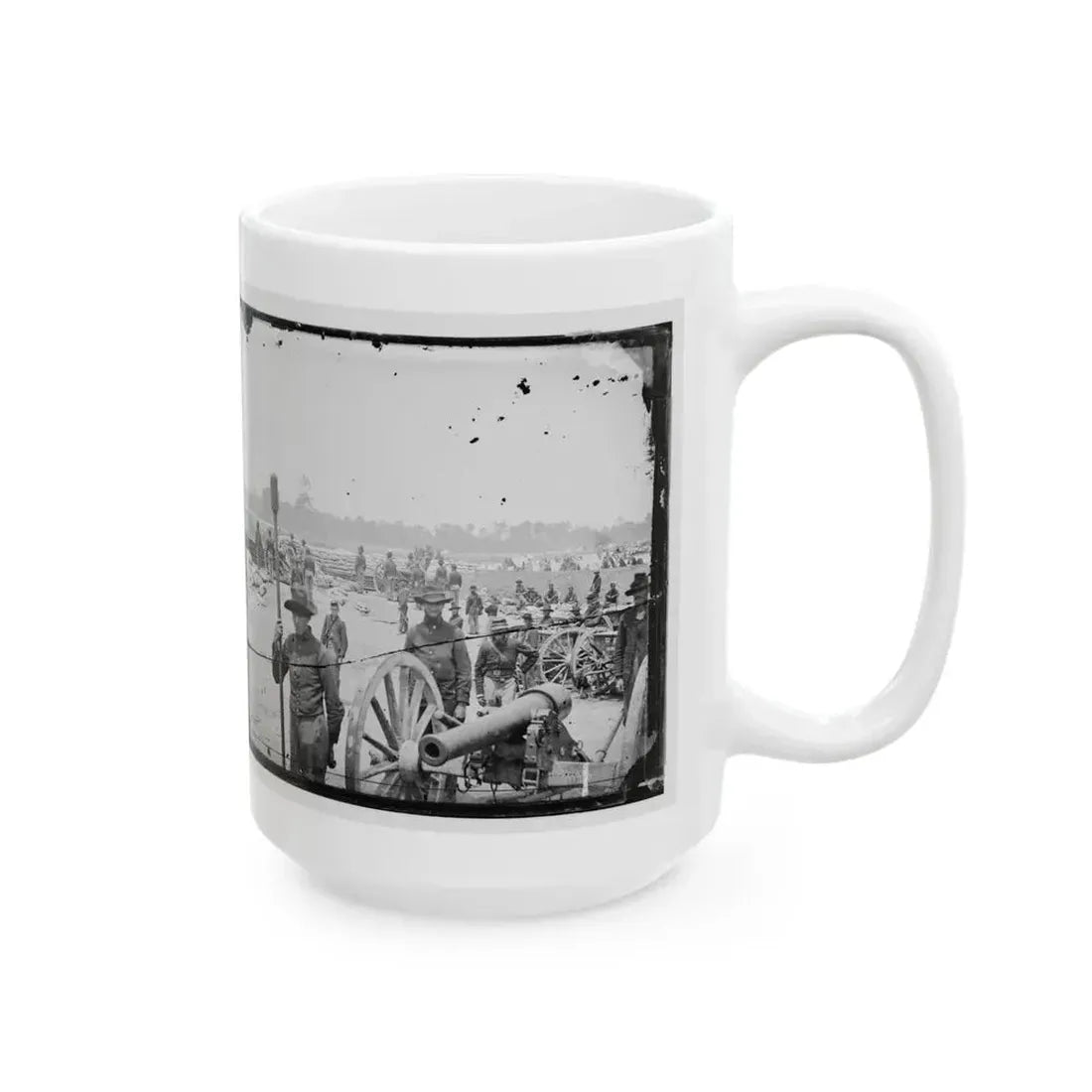 Fair Oaks, Va., Vicinity. Capt. Rufus D. Pettit's Battery B, 1st New York Light Artillery, In Fort Richardson (U.S. Civil War) White Coffee Mug - Go Mug Yourself