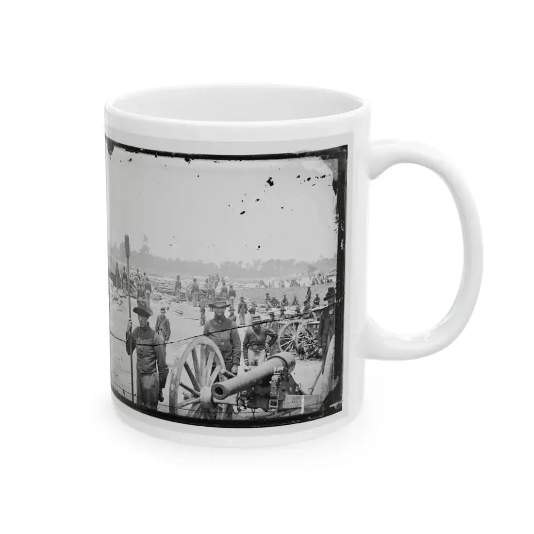 Fair Oaks, Va., Vicinity. Capt. Rufus D. Pettit's Battery B, 1st New York Light Artillery, In Fort Richardson (U.S. Civil War) White Coffee Mug - Go Mug Yourself