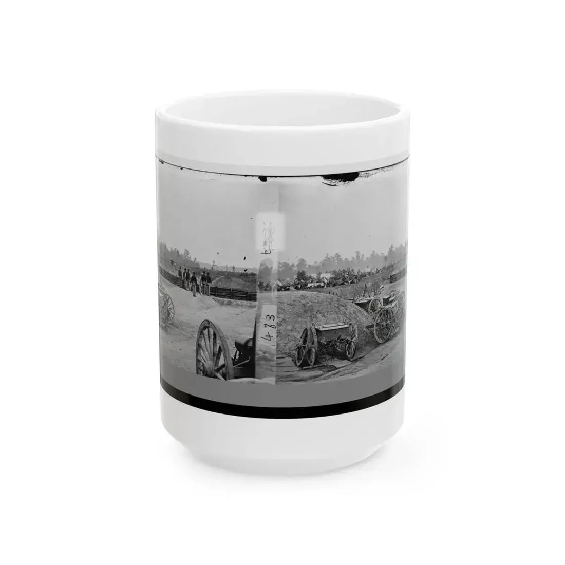 Fair Oaks, Va., Vicinity. Fort Richardson And Adjacent Encampment (U.S. Civil War) White Coffee Mug 15oz - Go Mug Yourself