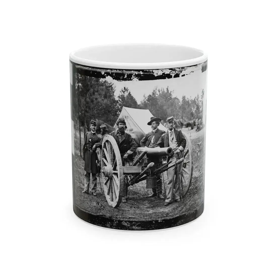 Fair Oaks, Va., Vicinity. Lt. Robert Clarke, Capt. John C. Tidball, Lt. William N. Dennison, And Capt. Alexander C.M. Pennington (U.S. Civil War) White Coffee Mug 11oz - Go Mug Yourself
