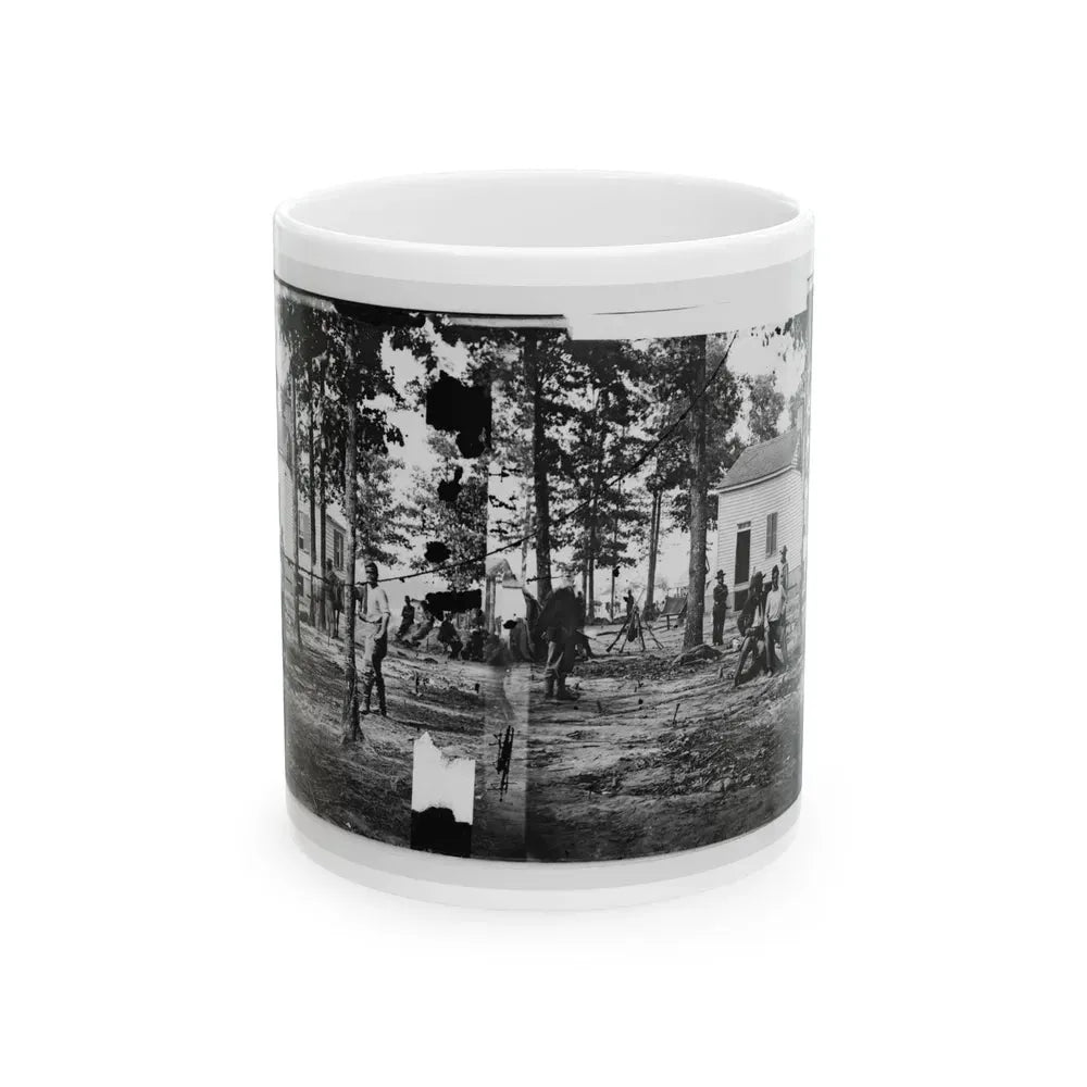Fair Oaks, Va., Vicinity. Quarles House, Where Many Dead Were Buried (U.S. Civil War) White Coffee Mug 11oz - Go Mug Yourself
