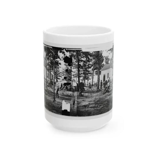 Fair Oaks, Va., Vicinity. Quarles House, Where Many Dead Were Buried (U.S. Civil War) White Coffee Mug 15oz - Go Mug Yourself