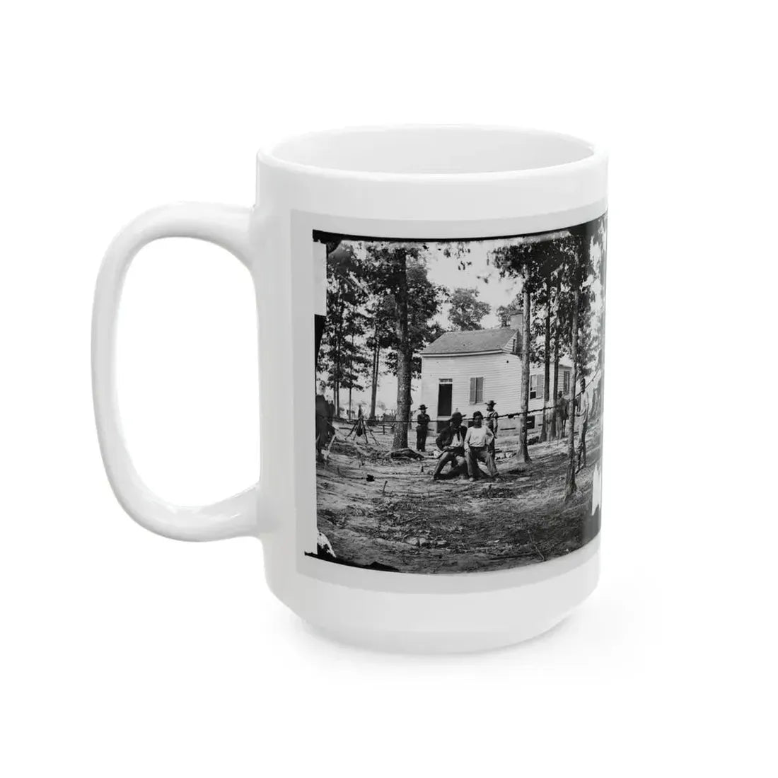 Fair Oaks, Va., Vicinity. Quarles House, Where Many Dead Were Buried (U.S. Civil War) White Coffee Mug - Go Mug Yourself