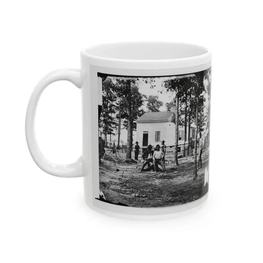 Fair Oaks, Va., Vicinity. Quarles House, Where Many Dead Were Buried (U.S. Civil War) White Coffee Mug - Go Mug Yourself