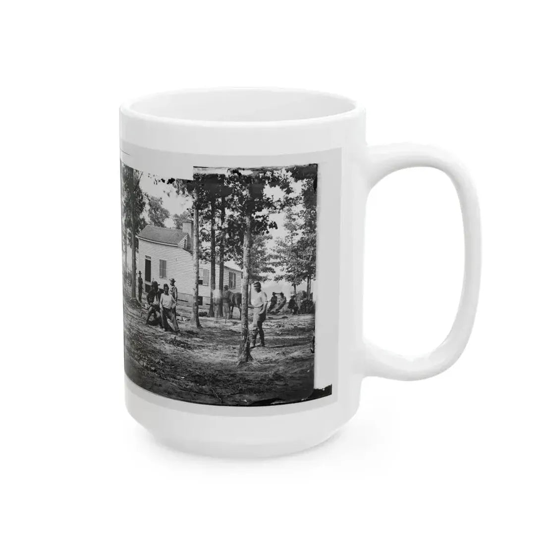 Fair Oaks, Va., Vicinity. Quarles House, Where Many Dead Were Buried (U.S. Civil War) White Coffee Mug - Go Mug Yourself