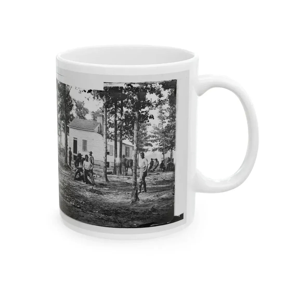 Fair Oaks, Va., Vicinity. Quarles House, Where Many Dead Were Buried (U.S. Civil War) White Coffee Mug - Go Mug Yourself