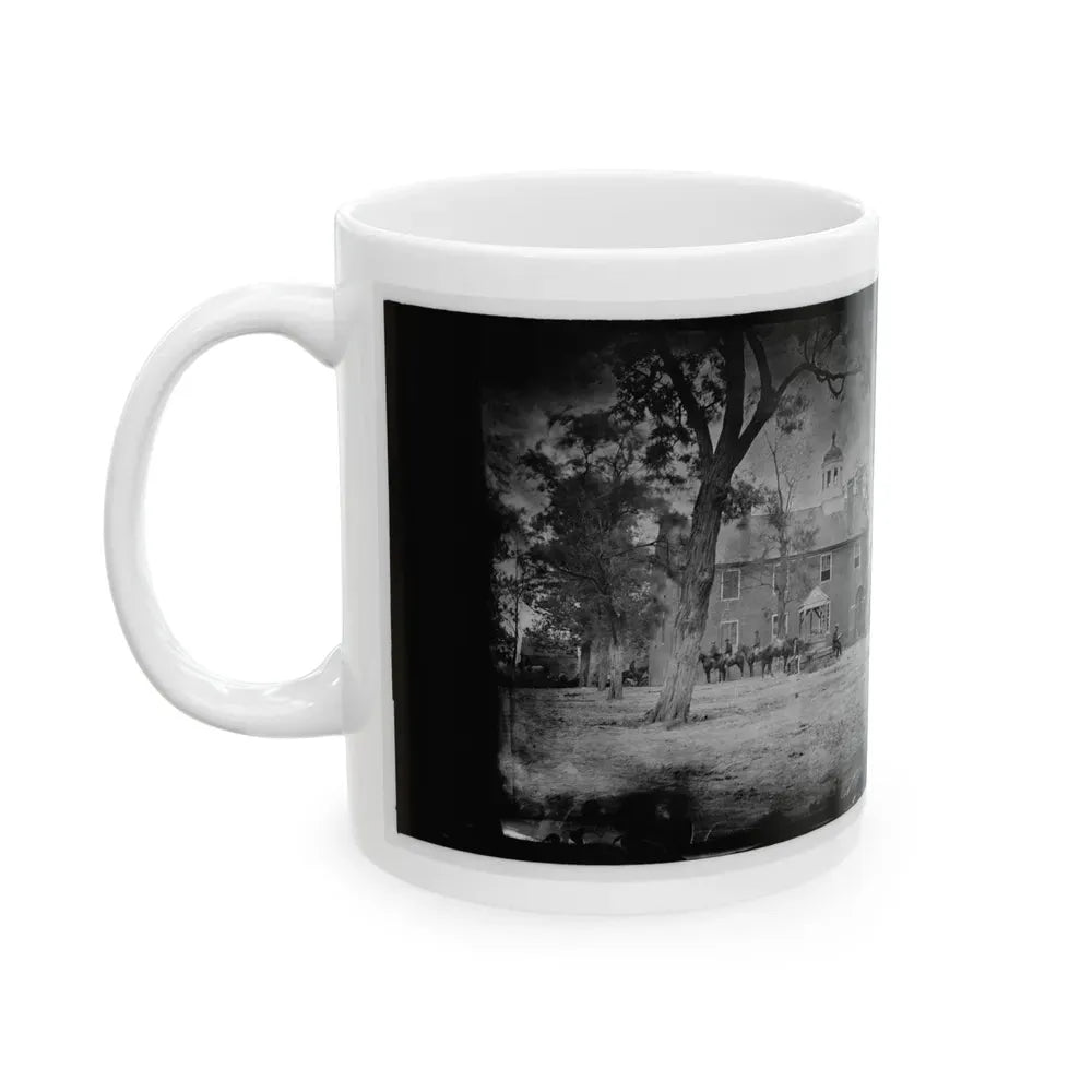 Fairfax Court House, Va. The Courthouse (U.S. Civil War) White Coffee Mug - Go Mug Yourself