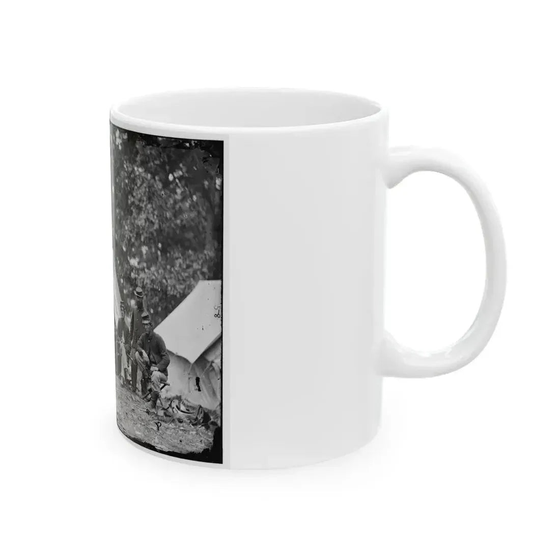 Fairfax Court House, Virginia. Capt. J.B. Howard, A.Q.M. And Group At Headquarters, Army Of The Potomac (U.S. Civil War) White Coffee Mug - Go Mug Yourself