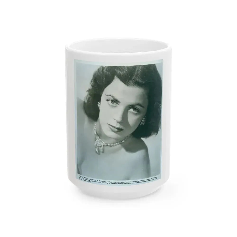 Faith Domergue #115 (Vintage Female Icon) White Coffee Mug 15oz - Go Mug Yourself