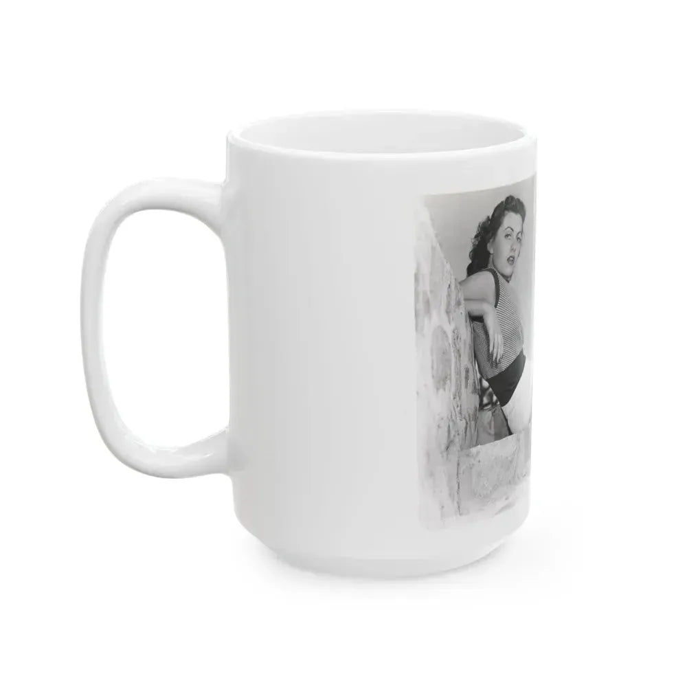Faith Domergue #119 (Vintage Female Icon) White Coffee Mug - Go Mug Yourself