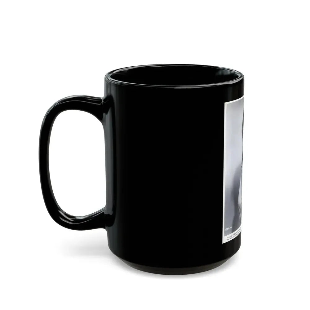 Faith Domergue #121 - Vintage B&W Upper Body Promo Photo from 1953 for a U-I Film as 7.5x9.5 1 (Vintage Female Icon) Black Coffee Mug - Go Mug Yourself
