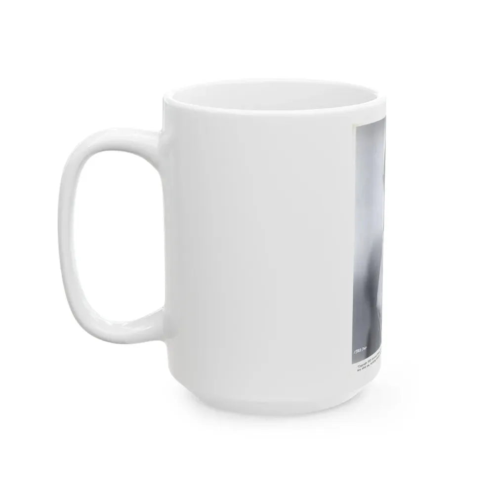 Faith Domergue #121 - Vintage B&W Upper Body Promo Photo from 1953 for a U-I Film as 7.5x9.5 1 (Vintage Female Icon) White Coffee Mug - Go Mug Yourself