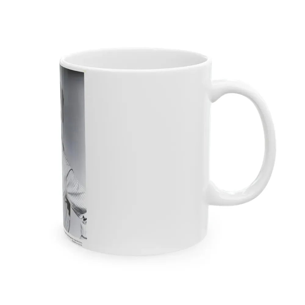 Faith Domergue #121 - Vintage B&W Upper Body Promo Photo from 1953 for a U-I Film as 7.5x9.5 1 (Vintage Female Icon) White Coffee Mug - Go Mug Yourself