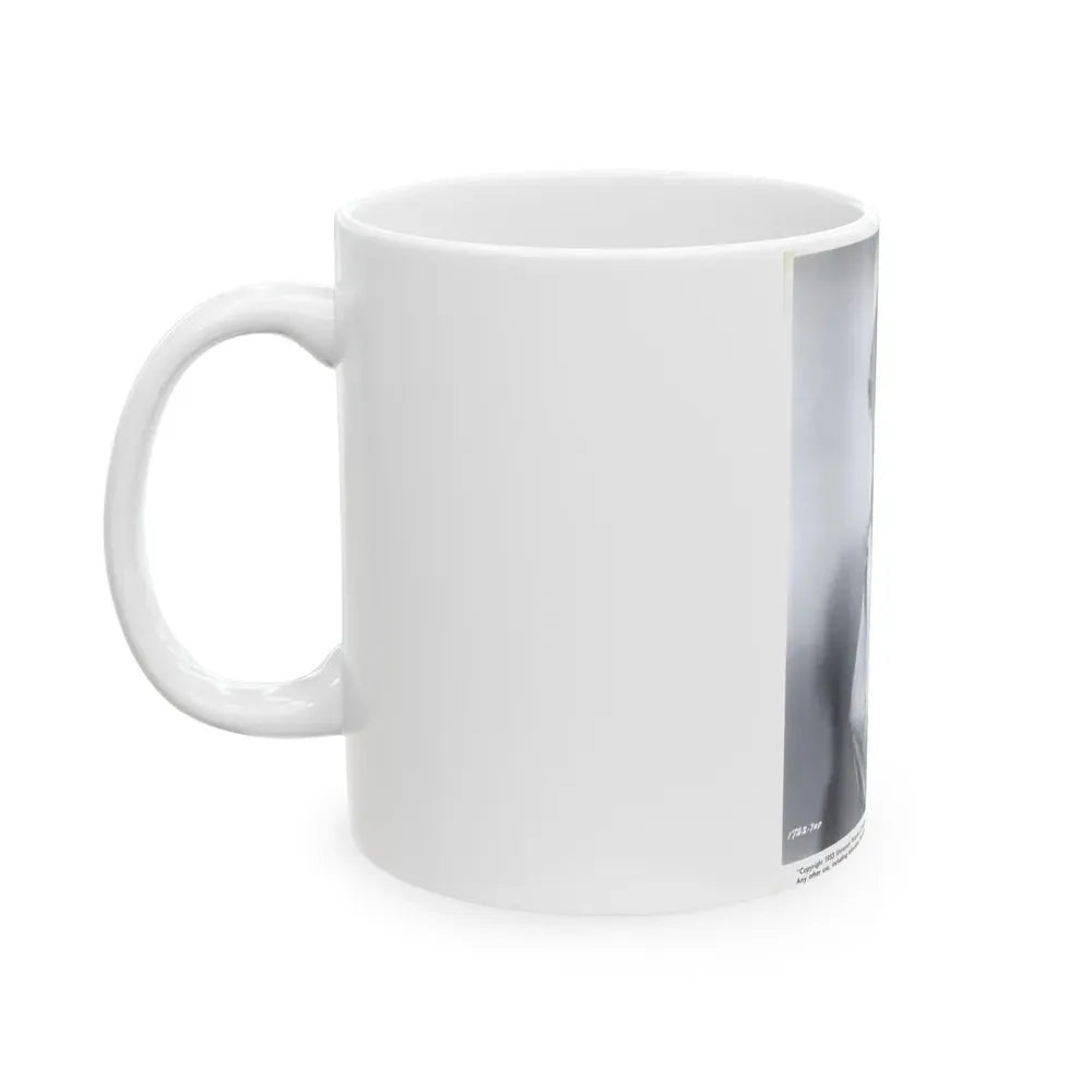 Faith Domergue #121 - Vintage B&W Upper Body Promo Photo from 1953 for a U-I Film as 7.5x9.5 1 (Vintage Female Icon) White Coffee Mug - Go Mug Yourself
