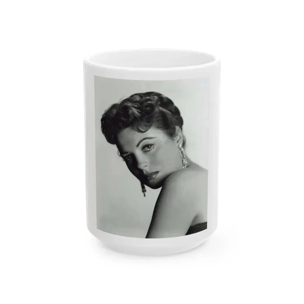 Faith Domergue #128 (Vintage Female Icon) White Coffee Mug 15oz - Go Mug Yourself
