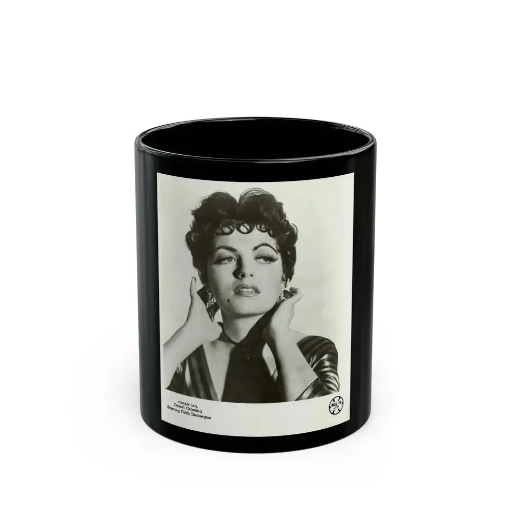 Faith Domergue #138 (Vintage Female Icon) Black Coffee Mug 11oz - Go Mug Yourself
