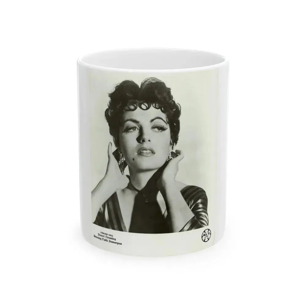 Faith Domergue #138 (Vintage Female Icon) White Coffee Mug 11oz - Go Mug Yourself