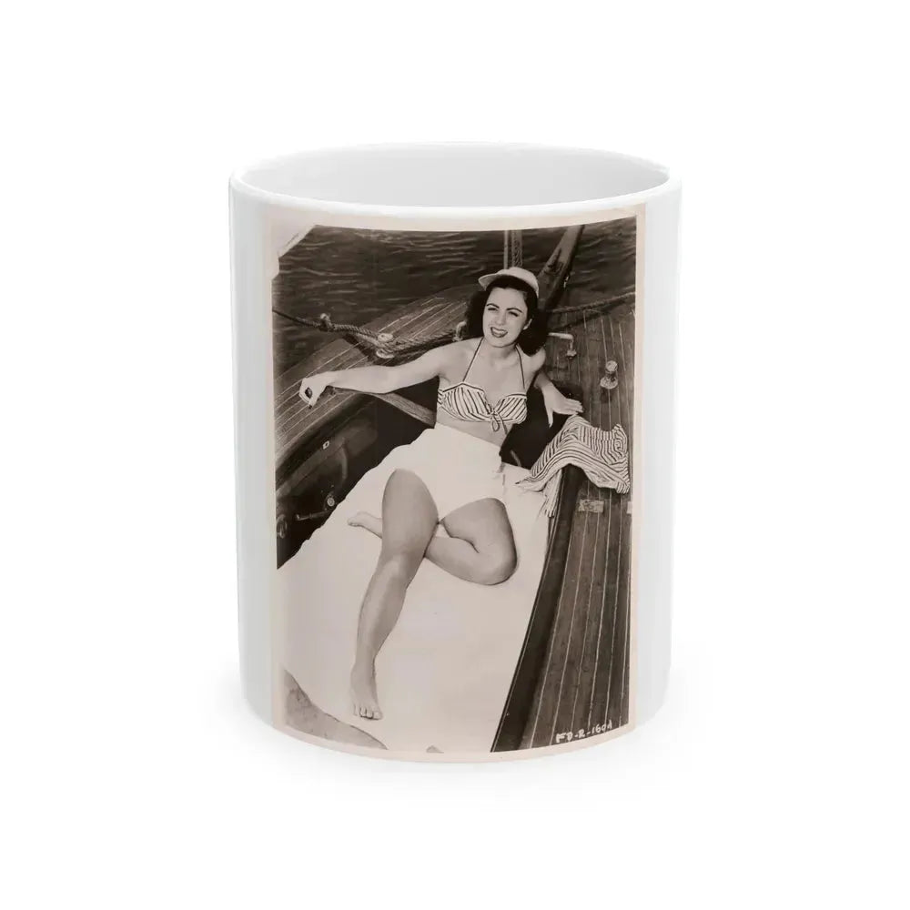 Faith Domergue #139 (Vintage Female Icon) White Coffee Mug 11oz - Go Mug Yourself