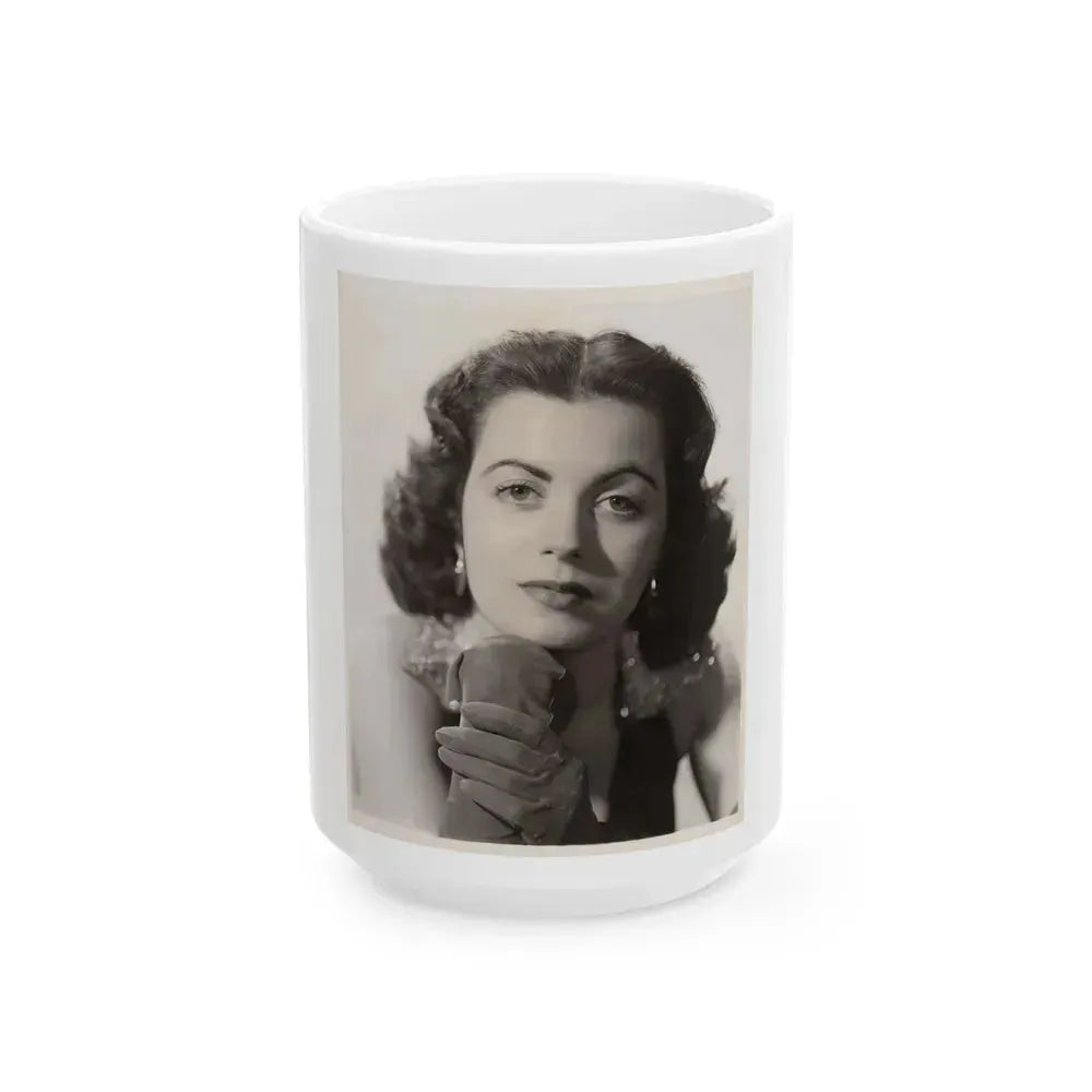 Faith Domergue #140 (Vintage Female Icon) White Coffee Mug 15oz - Go Mug Yourself
