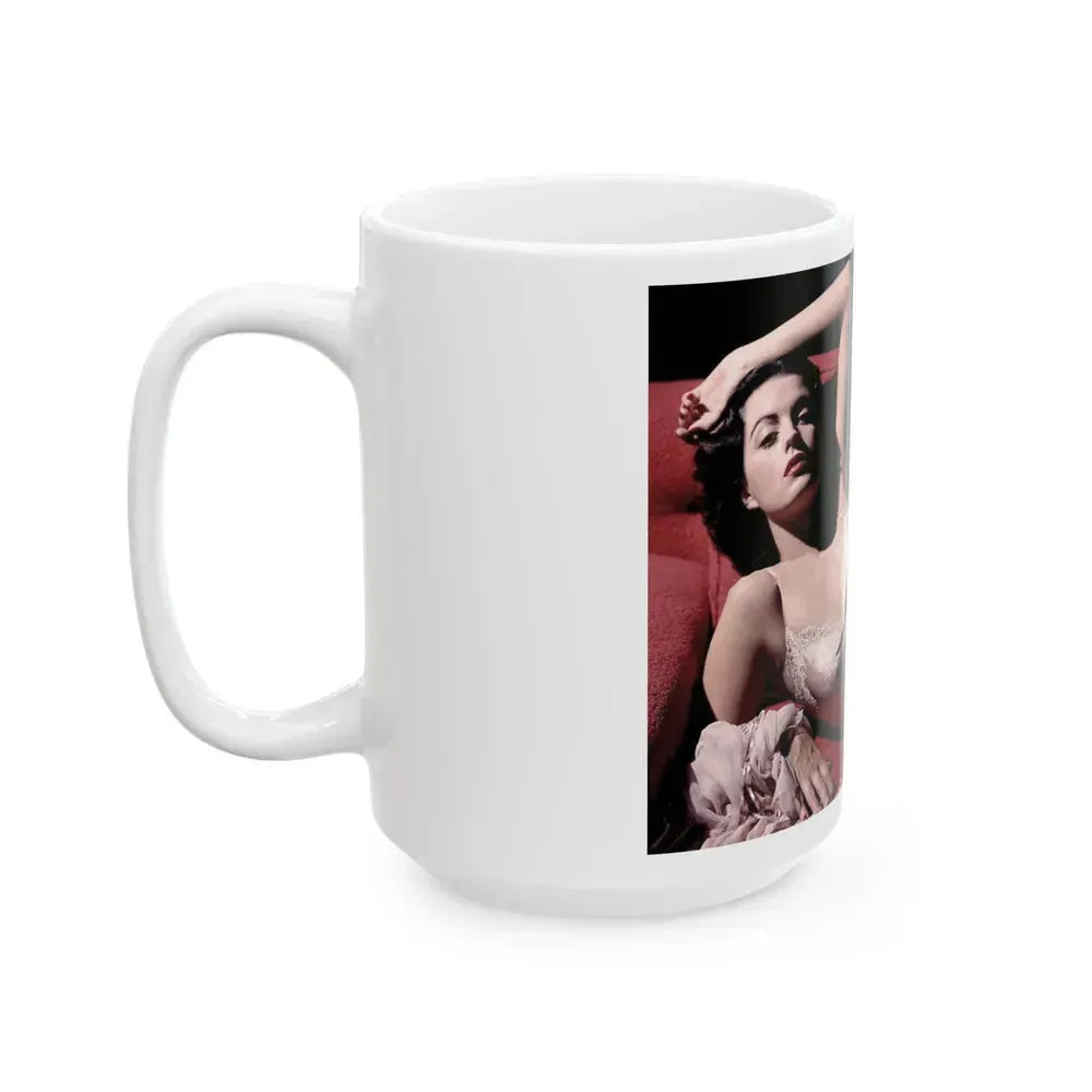 Faith Domergue #141 (Vintage Female Icon) White Coffee Mug - Go Mug Yourself