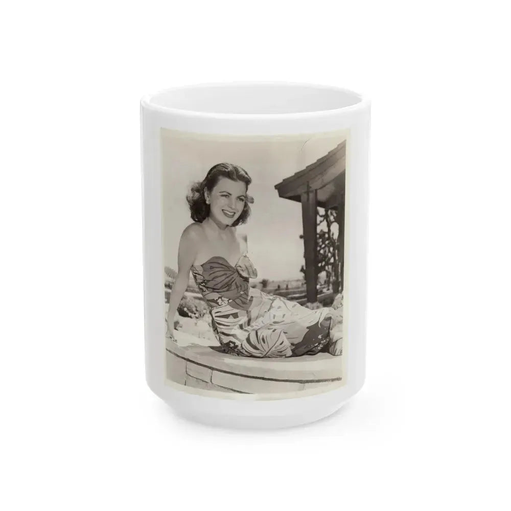 Faith Domergue #163 (Vintage Female Icon) White Coffee Mug 15oz - Go Mug Yourself