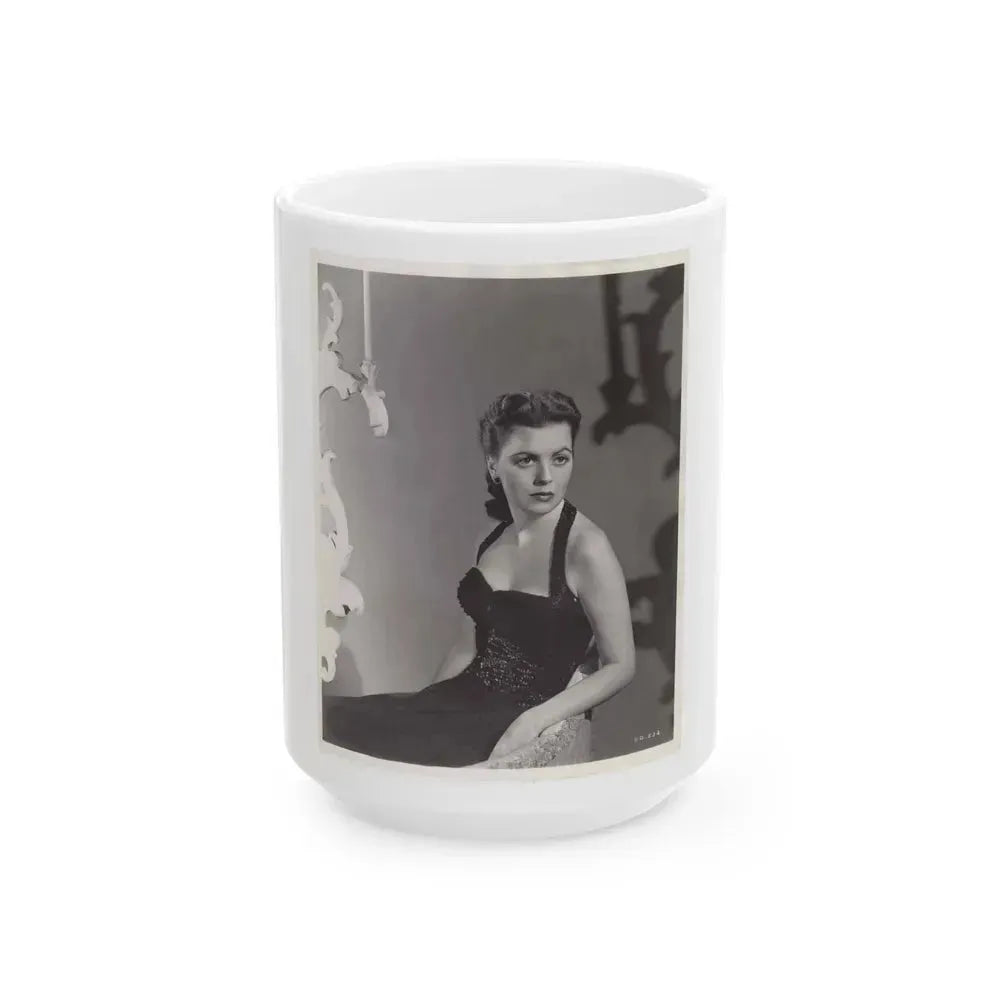 Faith Domergue #166 (Vintage Female Icon) White Coffee Mug 15oz - Go Mug Yourself