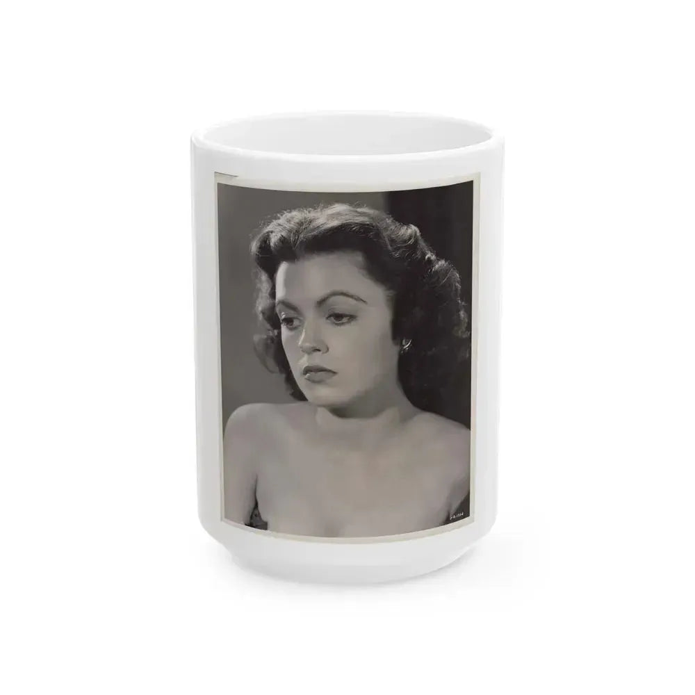 Faith Domergue #168 (Vintage Female Icon) White Coffee Mug 15oz - Go Mug Yourself