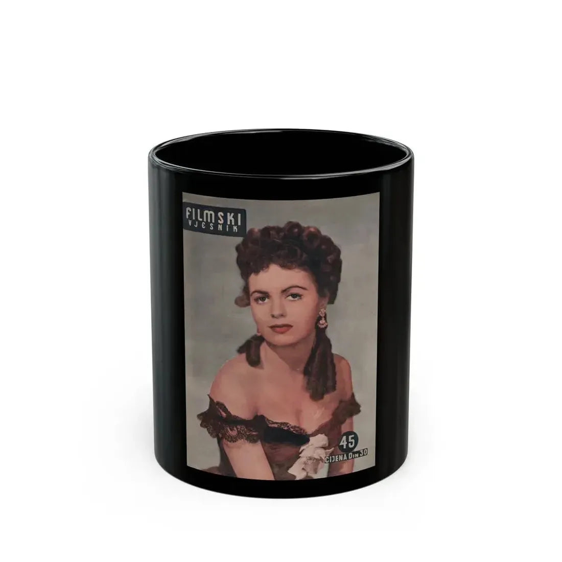 Faith Domergue #176 - Mag. Cover (Vintage Female Icon) Black Coffee Mug 11oz - Go Mug Yourself