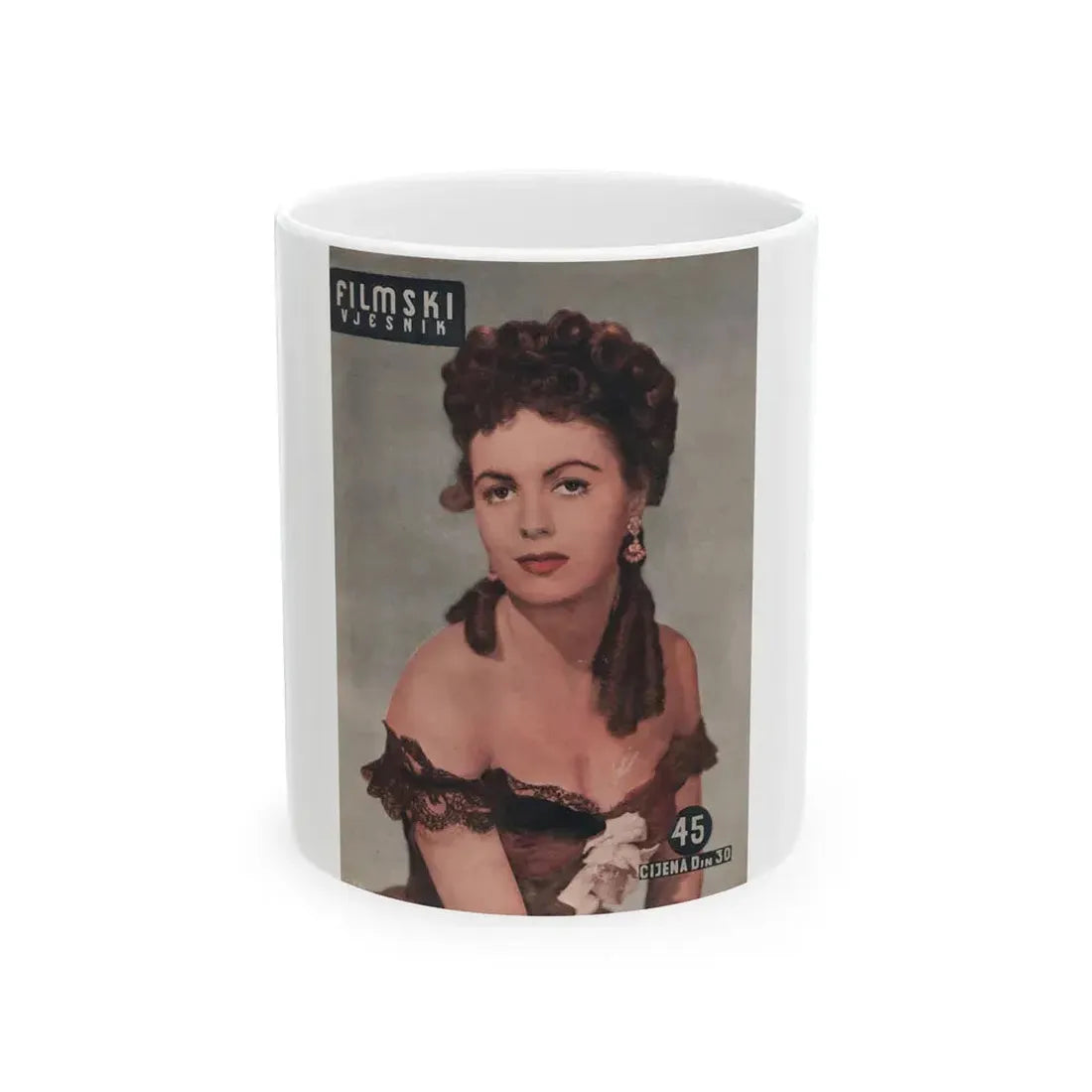 Faith Domergue #176 - Mag. Cover (Vintage Female Icon) White Coffee Mug 11oz - Go Mug Yourself