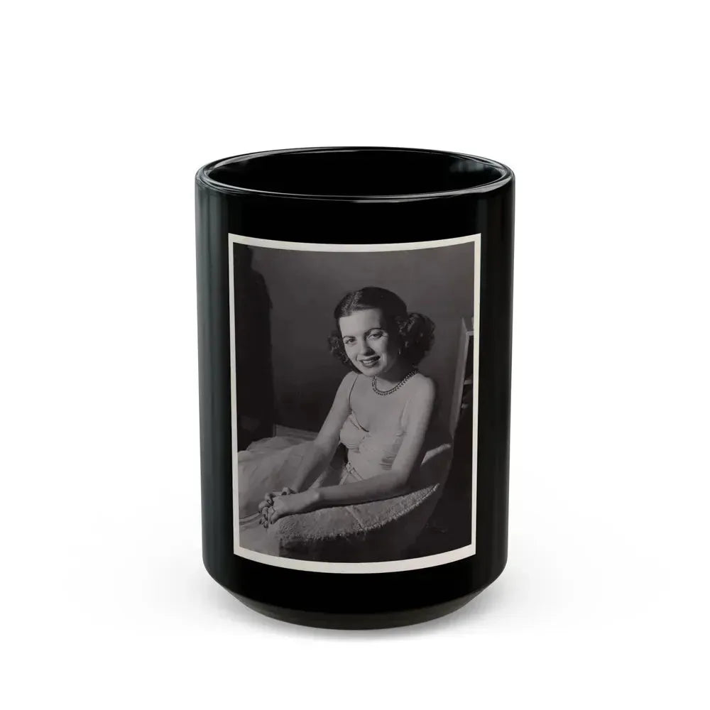 Faith Domergue #189 (Vintage Female Icon) Black Coffee Mug 15oz - Go Mug Yourself