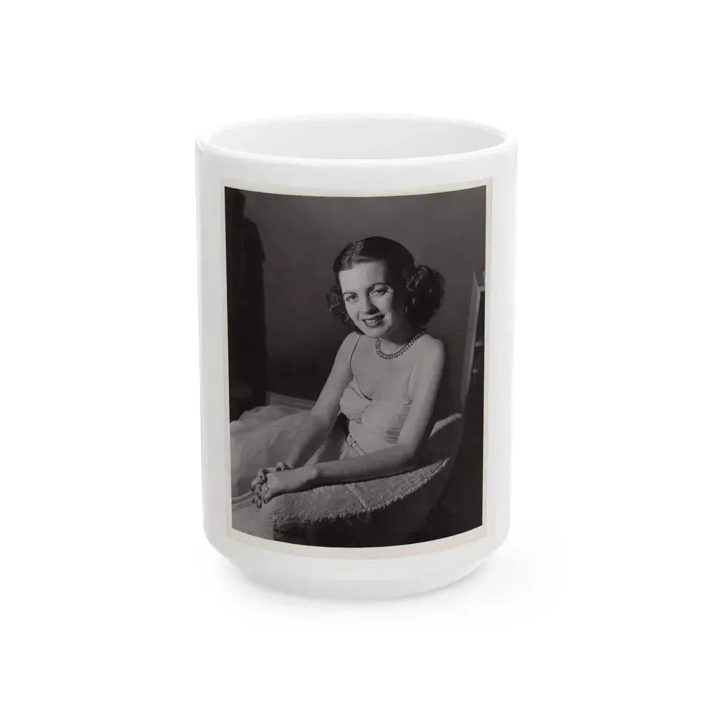 Faith Domergue #189 (Vintage Female Icon) White Coffee Mug 15oz - Go Mug Yourself