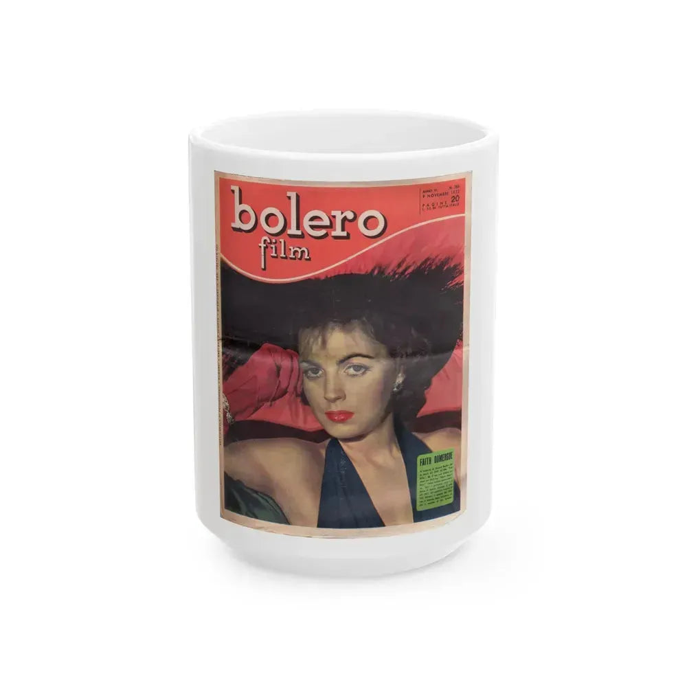 Faith Domergue #194 (Vintage Female Icon) White Coffee Mug 15oz - Go Mug Yourself