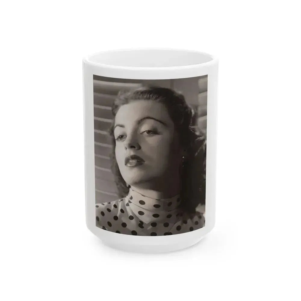 Faith Domergue #195 (Vintage Female Icon) White Coffee Mug 15oz - Go Mug Yourself