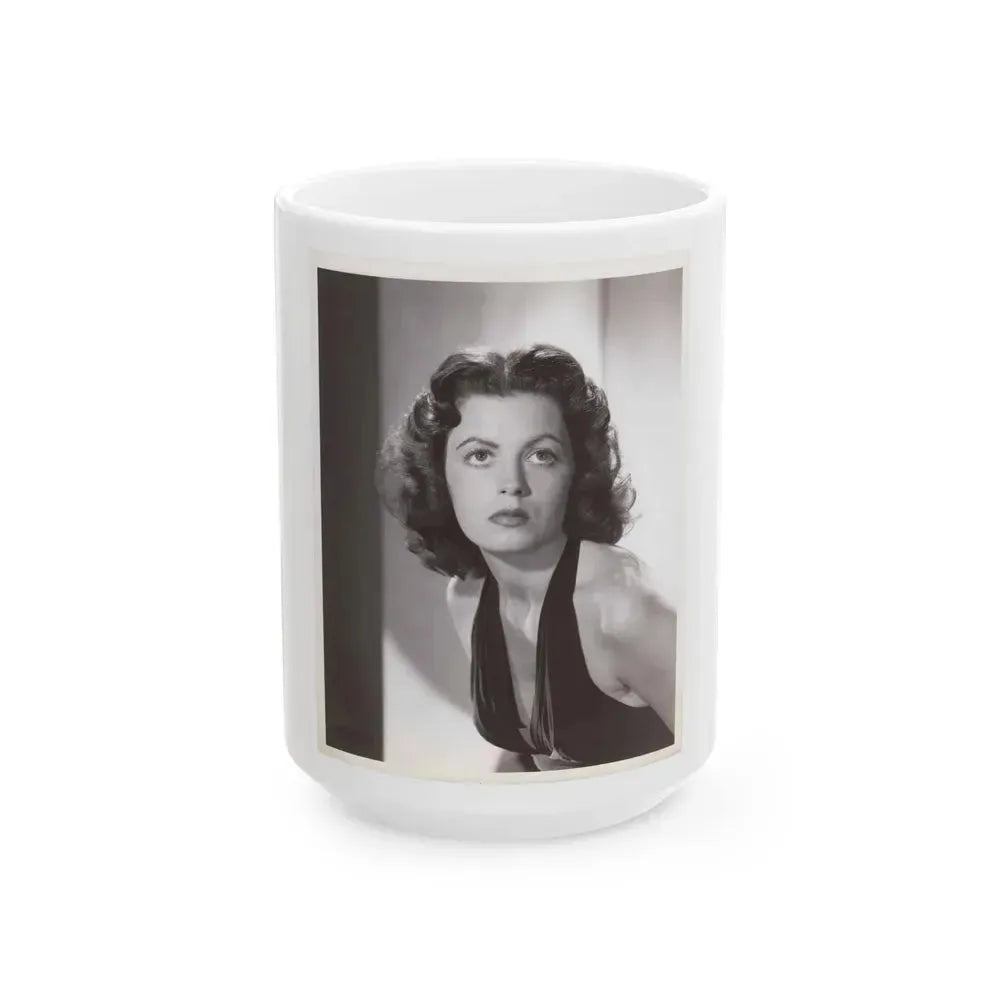 Faith Domergue #196 (Vintage Female Icon) White Coffee Mug 15oz - Go Mug Yourself