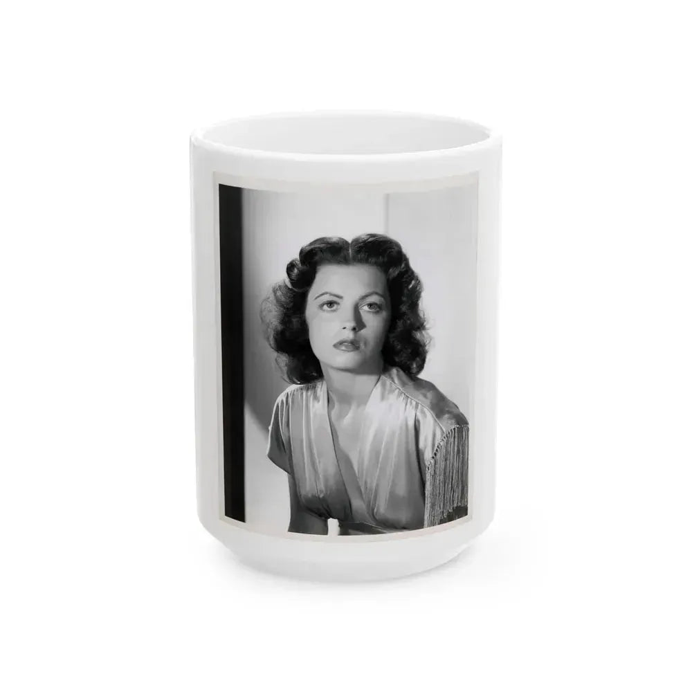 Faith Domergue #200 (Vintage Female Icon) White Coffee Mug 15oz - Go Mug Yourself