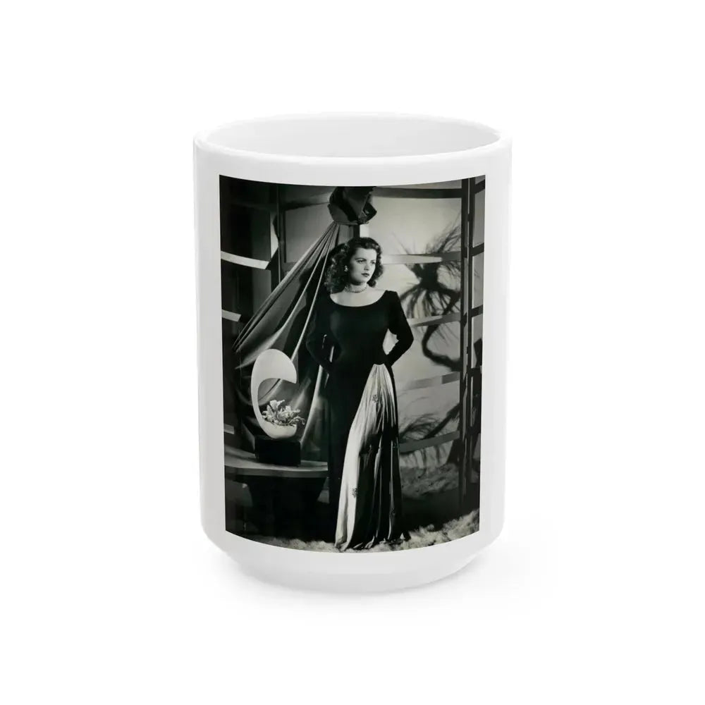 Faith Domergue #214 (Vintage Female Icon) White Coffee Mug 15oz - Go Mug Yourself