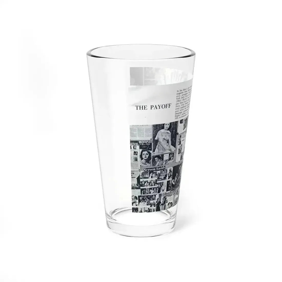 Faith Domergue #233 - Pages 70 & 71 Pages 13 & 14 of 14+Compilation Tons of Mag. Covers & More from Pageant Digest Mag. April '51 (Vintage Female Icon) Pint Glass 16oz - Go Mug Yourself