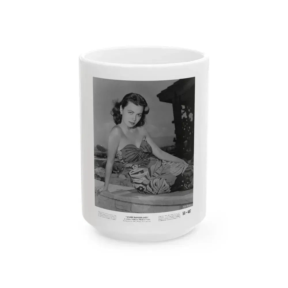 Faith Domergue #234 (Vintage Female Icon) White Coffee Mug 15oz - Go Mug Yourself