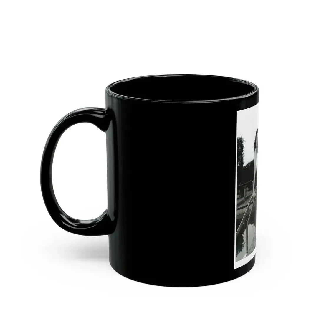 Faith Domergue #238 - Remade B&W 8x10 Full Full Body 2-Piece Swimsuit Cheesecake Photo HQ Re-Print (Vintage Female Icon) Black Coffee Mug - Go Mug Yourself