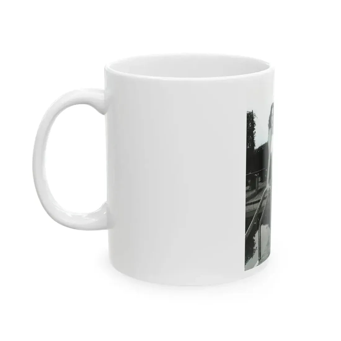 Faith Domergue #238 - Remade B&W 8x10 Full Full Body 2-Piece Swimsuit Cheesecake Photo HQ Re-Print (Vintage Female Icon) White Coffee Mug - Go Mug Yourself