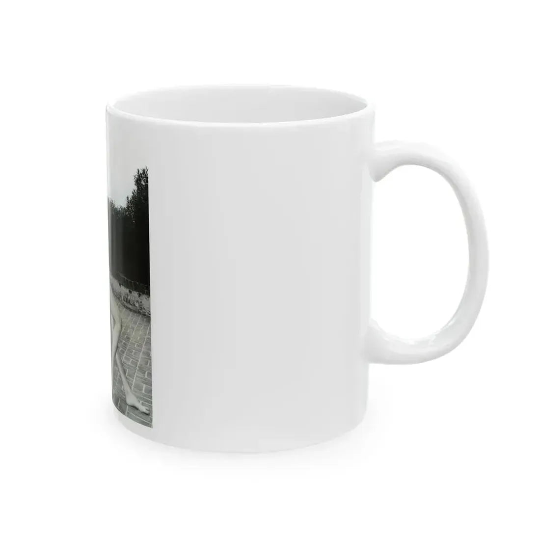 Faith Domergue #238 - Remade B&W 8x10 Full Full Body 2-Piece Swimsuit Cheesecake Photo HQ Re-Print (Vintage Female Icon) White Coffee Mug - Go Mug Yourself