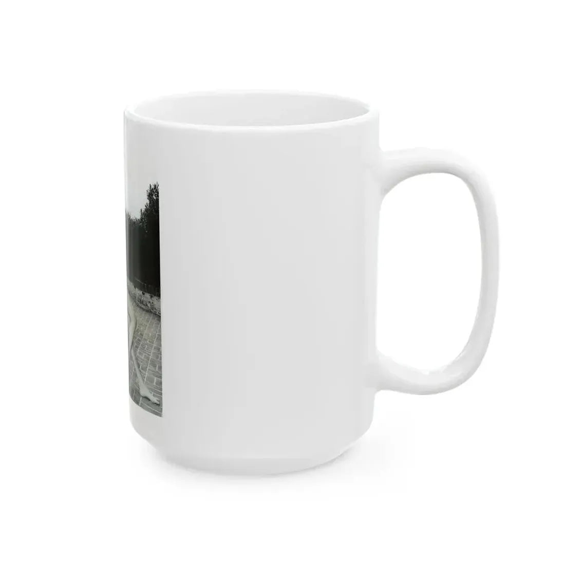 Faith Domergue #238 - Remade B&W 8x10 Full Full Body 2-Piece Swimsuit Cheesecake Photo HQ Re-Print (Vintage Female Icon) White Coffee Mug - Go Mug Yourself