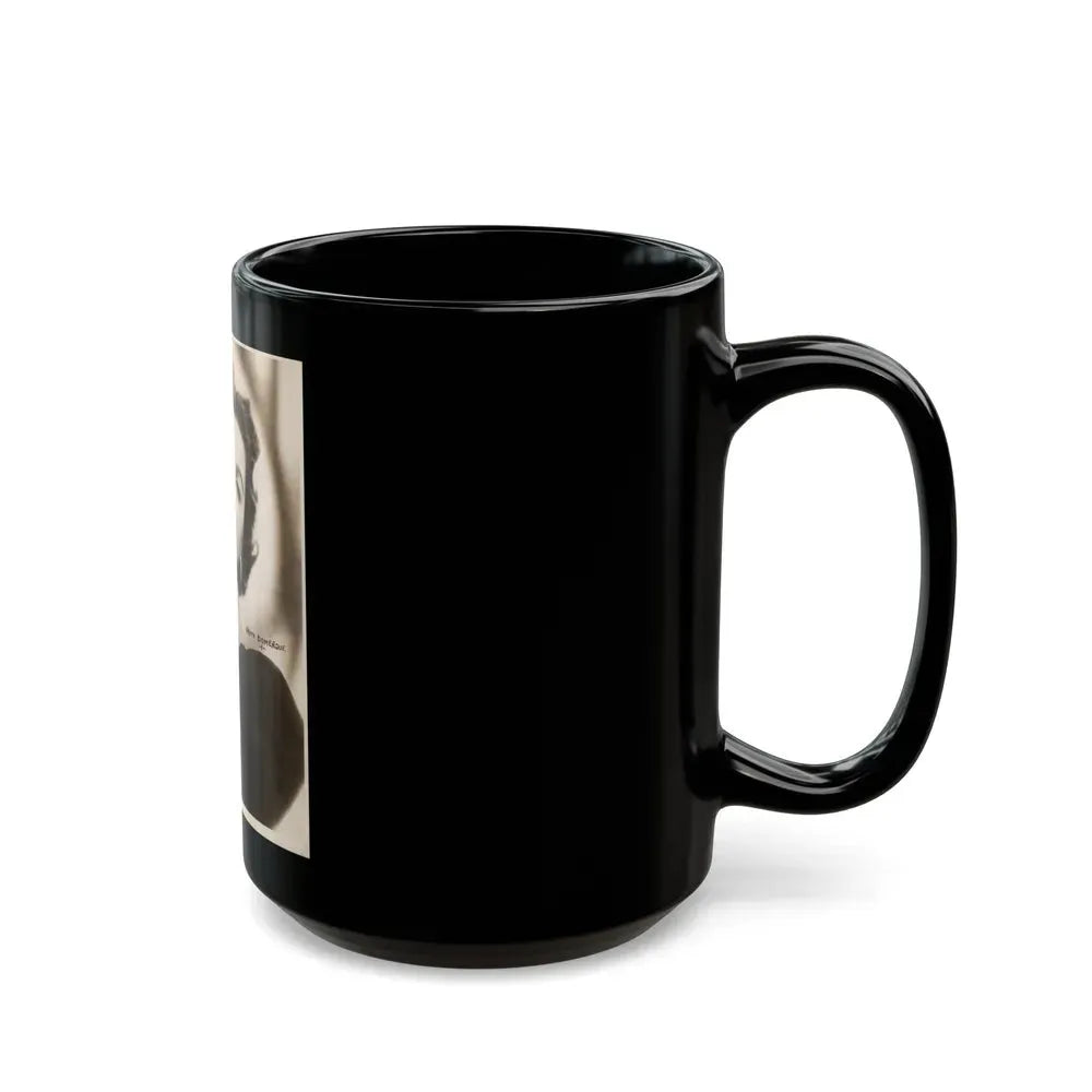 Faith Domergue #240 - Vintage B&W Upper Body Portrait Photo from 50's (Vintage Female Icon) Black Coffee Mug - Go Mug Yourself