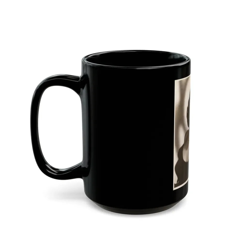 Faith Domergue #240 - Vintage B&W Upper Body Portrait Photo from 50's (Vintage Female Icon) Black Coffee Mug - Go Mug Yourself