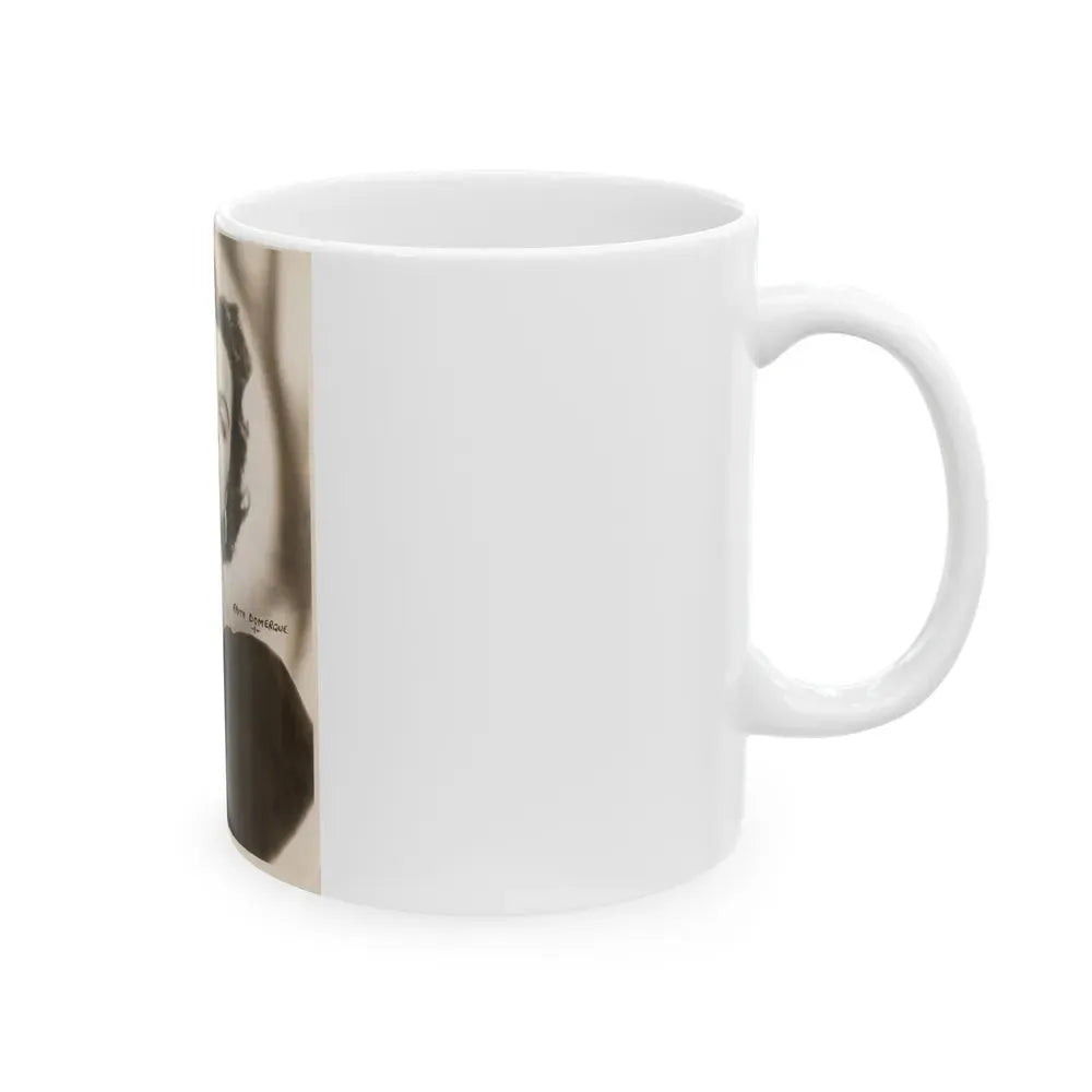 Faith Domergue #240 - Vintage B&W Upper Body Portrait Photo from 50's (Vintage Female Icon) White Coffee Mug - Go Mug Yourself