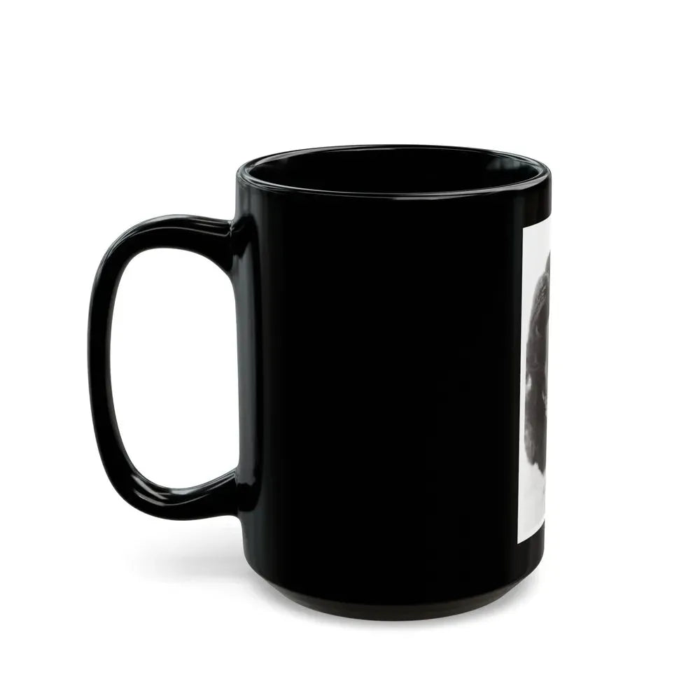 Faith Domergue #241 - Vintage B&W 3.5x5 Portrait Photo Postcard (Vintage Female Icon) Black Coffee Mug - Go Mug Yourself