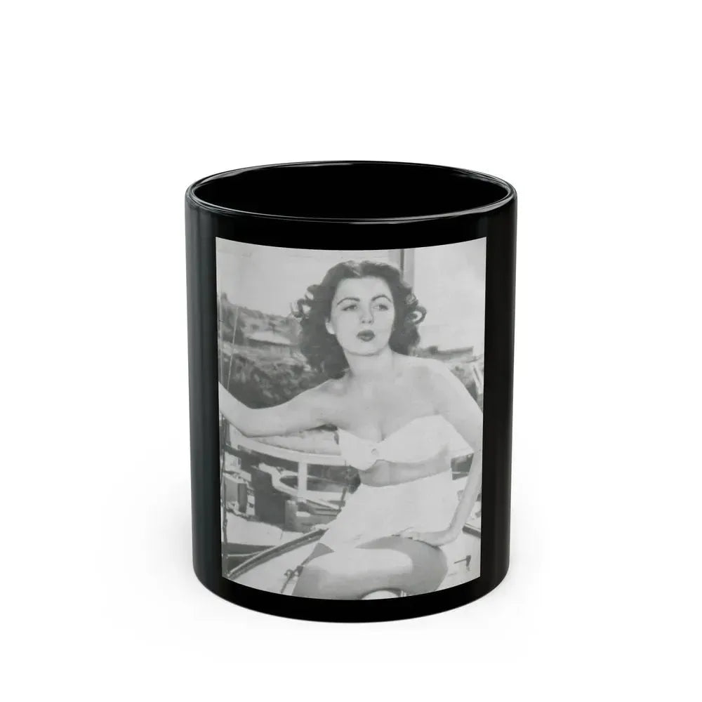 Faith Domergue #47 (Vintage Female Icon) Black Coffee Mug 11oz - Go Mug Yourself