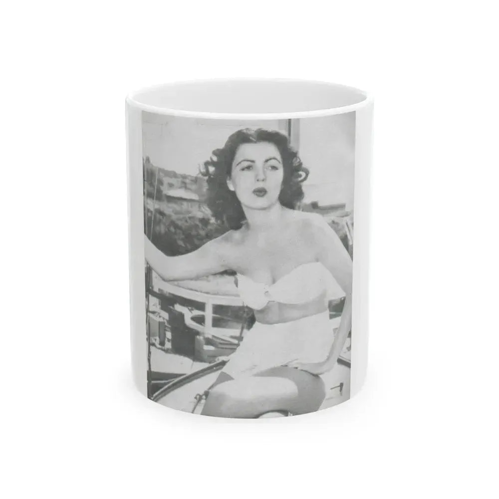 Faith Domergue #47 (Vintage Female Icon) White Coffee Mug 11oz - Go Mug Yourself