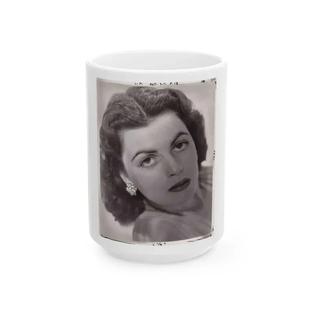 Faith Domergue #48 (Vintage Female Icon) White Coffee Mug 15oz - Go Mug Yourself