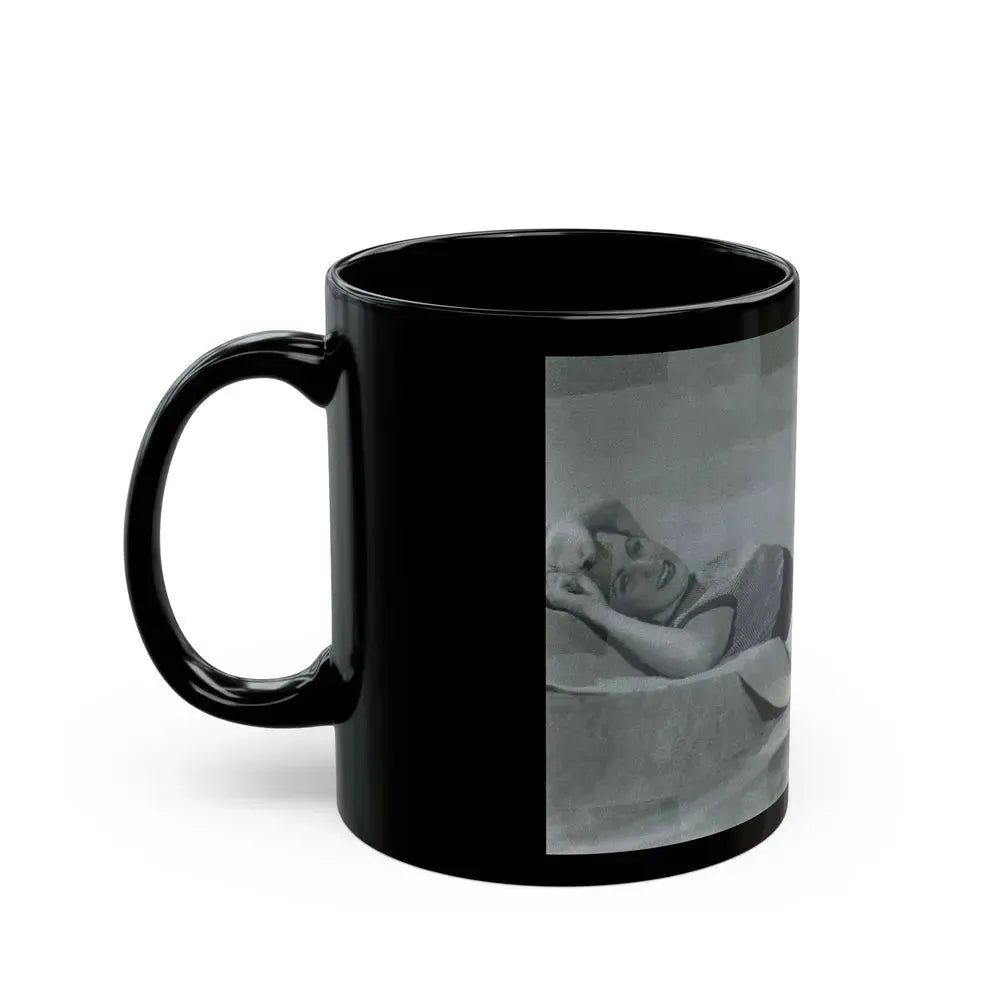 Faith Domergue #55 (Vintage Female Icon) Black Coffee Mug - Go Mug Yourself